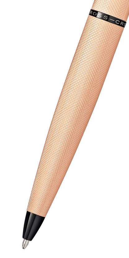 エイティエックス® ブラッシュドローズゴールドボールペン